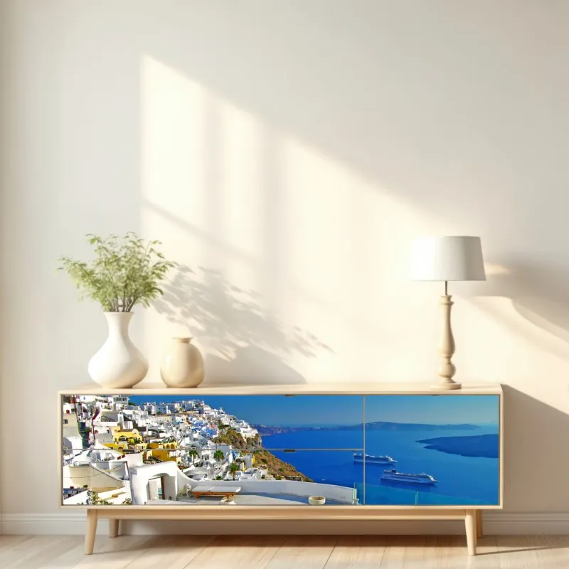 Naklejka repozycjonowalna różowy retro klasyczny samochód płetwa – Wallissimo®