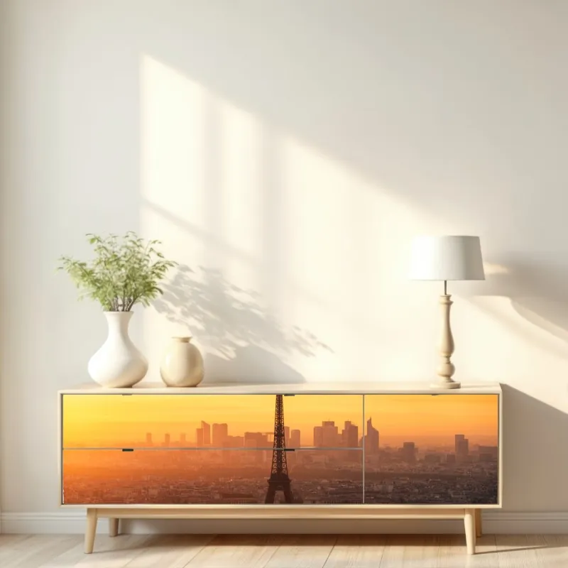 Naklejka repozycjonowalna mistyczny portret w złocie i błękicie – Wallissimo®