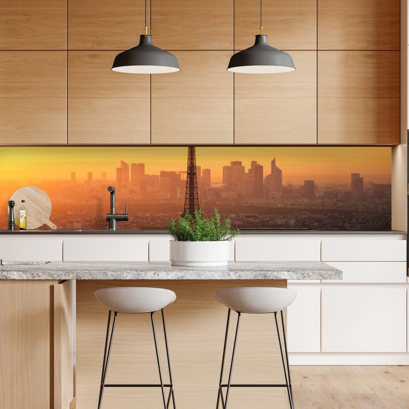 Naklejka repozycjonowalna Paryż zachód słońca z Wieżą Eiffla – Wallissimo® Naklejka repozycjonowalna Paryż zachód słońca z Wieżą Eiffla – Wallissimo®