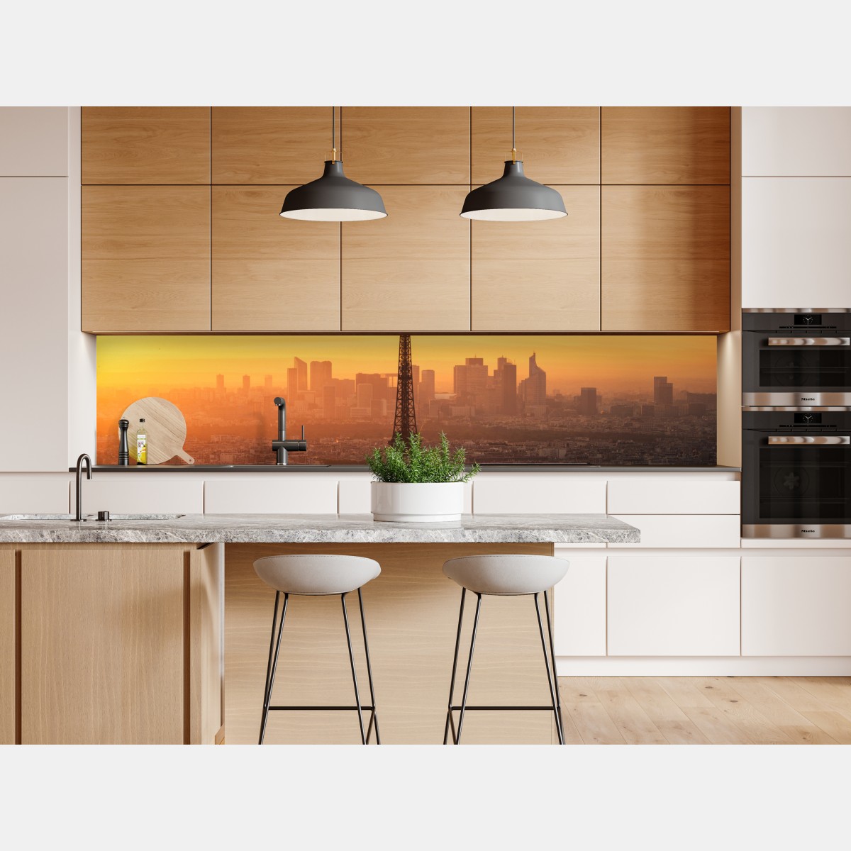 Naklejka repozycjonowalna Paryż zachód słońca z Wieżą Eiffla – Wallissimo® Naklejka repozycjonowalna Paryż zachód słońca z Wieżą Eiffla – Wallissimo®