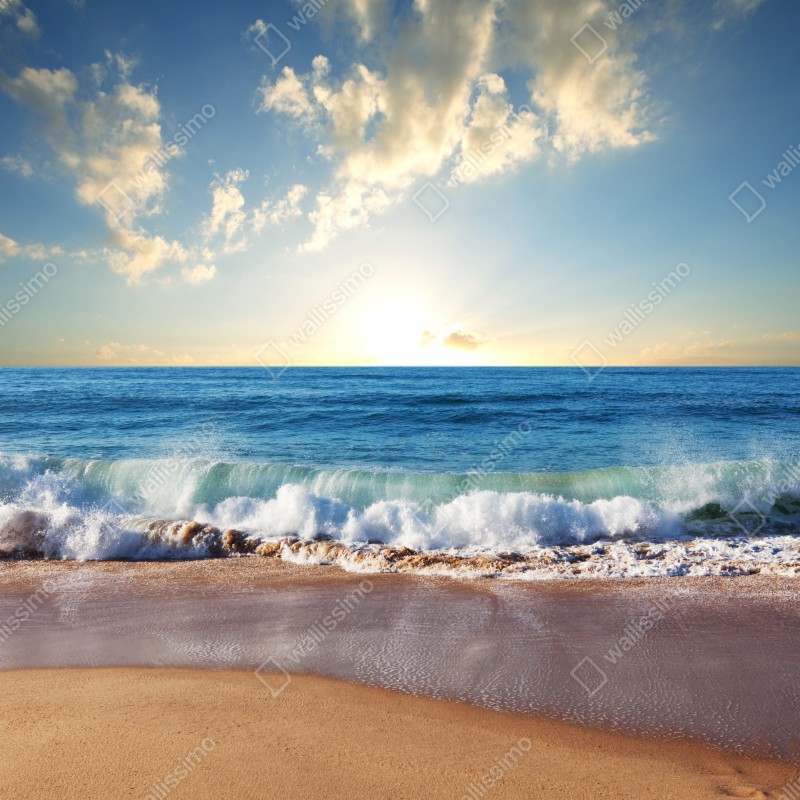 Naklejka repozycjonowalna spokojny zachód słońca nad plażą – Wallissimo® Naklejka repozycjonowalna spokojny zachód słońca nad plażą – Wallissimo®