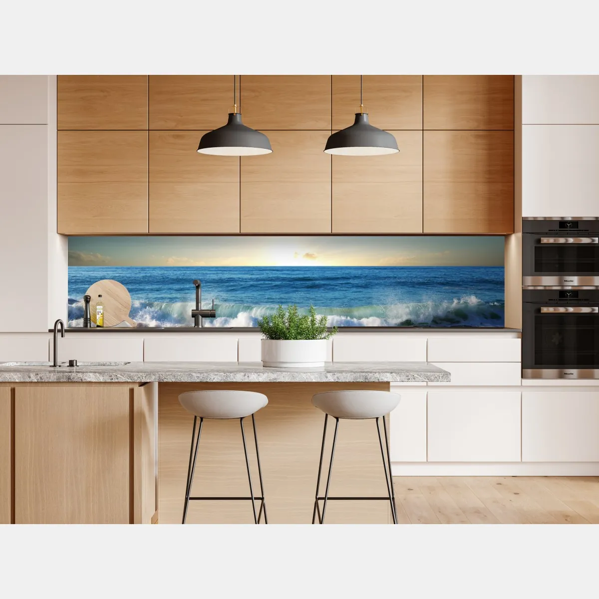 Naklejka repozycjonowalna spokojny zachód słońca nad plażą – Wallissimo® Naklejka repozycjonowalna spokojny zachód słońca nad plażą – Wallissimo®