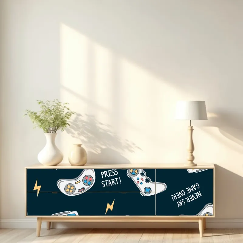 Naklejka repozycjonowalna retro falisty wzór mid-century – Wallissimo®