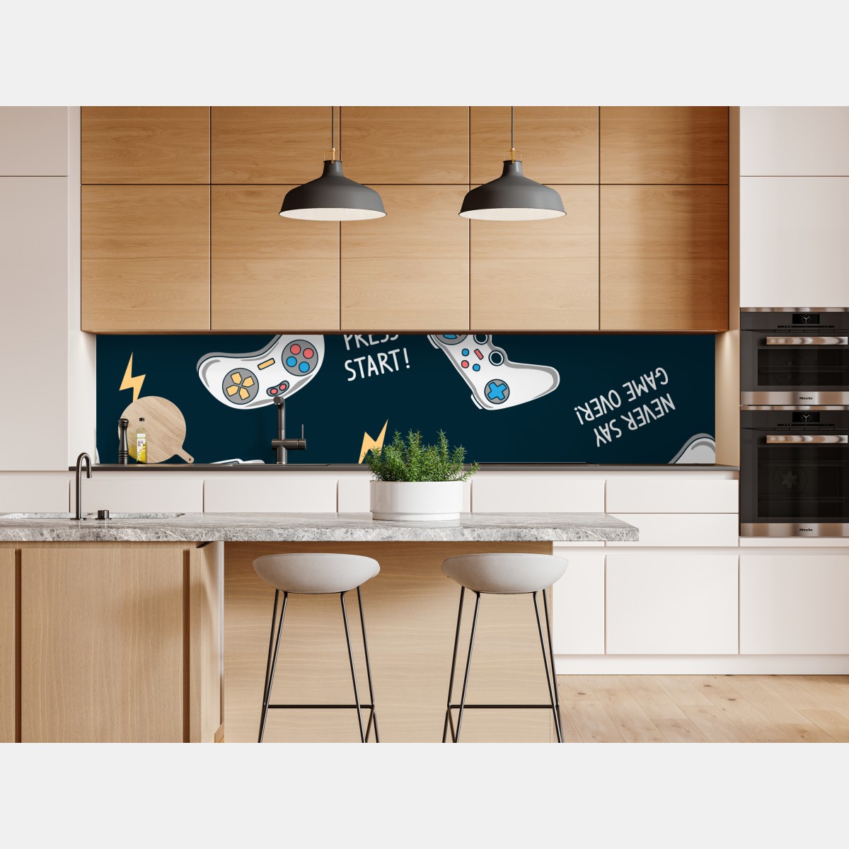 Naklejka repozycjonowalna retro wzór kontrolerów do gier – Wallissimo® Naklejka repozycjonowalna retro wzór kontrolerów do gier – Wallissimo®