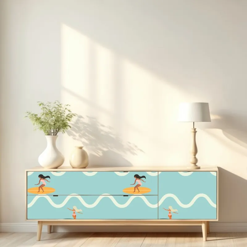 Naklejka repozycjonowalna odważne geometryczne linie – Wallissimo®