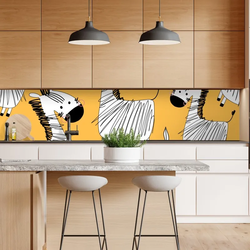 Naklejka repozycjonowalna elegancki wzór z żurawiami i lotosami – Wallissimo®