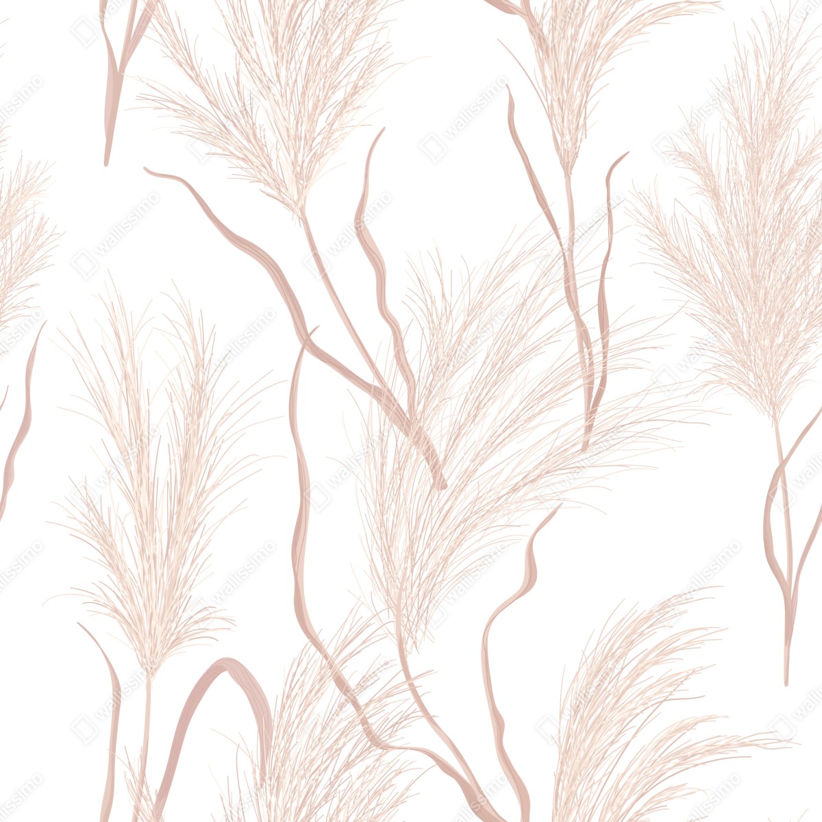 Naklejka repozycjonowalna delikatny motyw trawy pampasowej – Wallissimo® Naklejka repozycjonowalna delikatny motyw trawy pampasowej – Wallissimo®