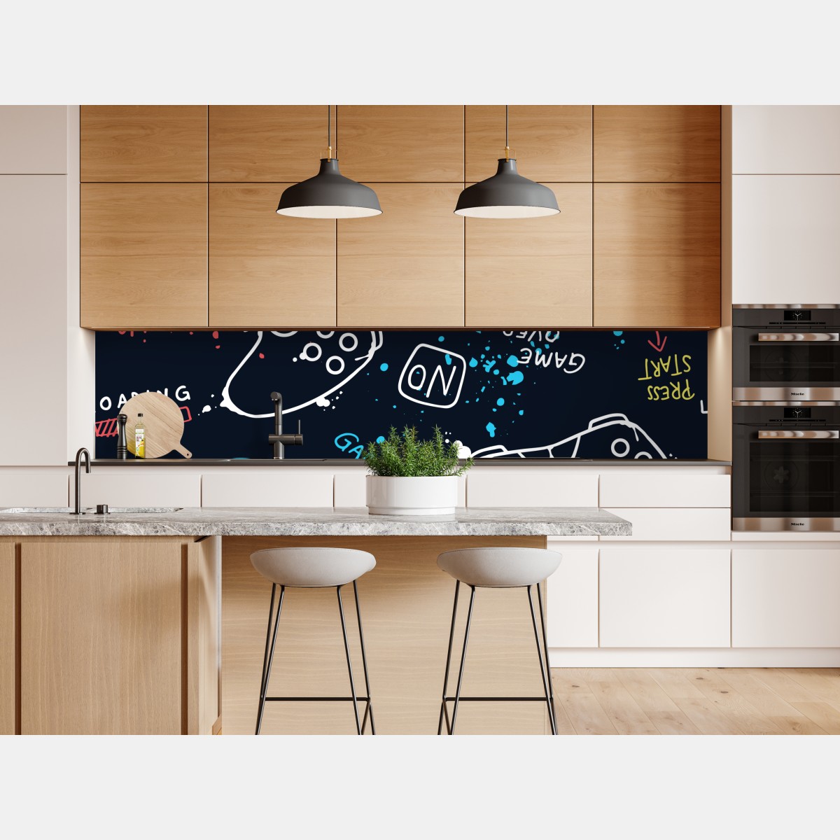 Naklejka repozycjonowalna kolorowy wzór kontrolerów do gier – Wallissimo® Naklejka repozycjonowalna kolorowy wzór kontrolerów do gier – Wallissimo®