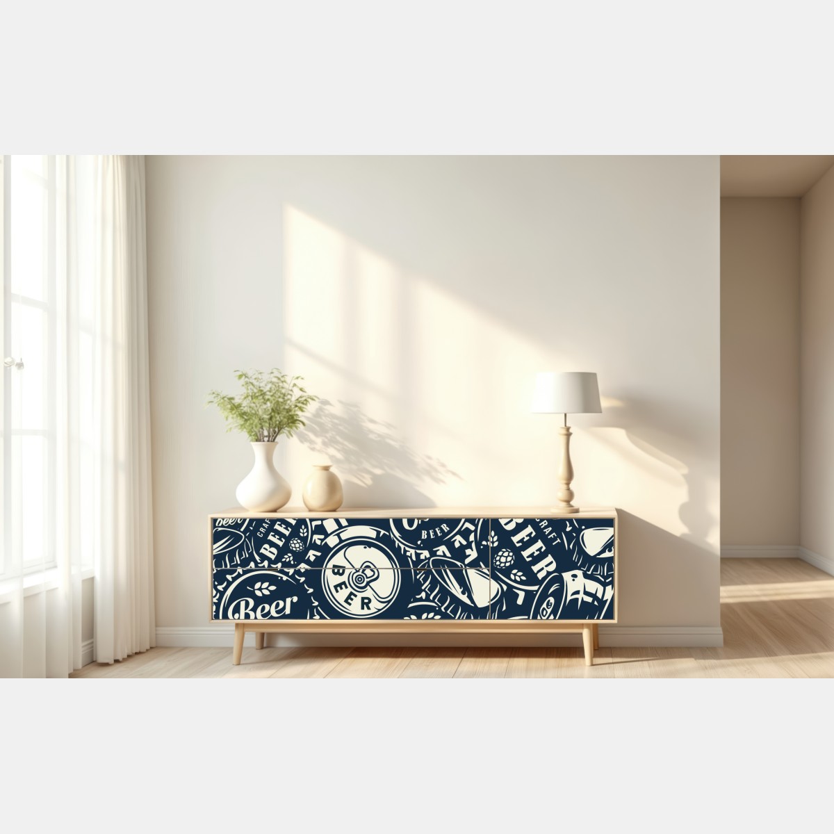 Naklejka repozycjonowalna wzór kapsli piwa rzemieślniczego – Wallissimo® Naklejka repozycjonowalna wzór kapsli piwa rzemieślniczego – Wallissimo®