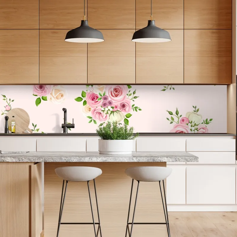 Naklejka repozycjonowalna turkusowy wzór z rybkami – Wallissimo®