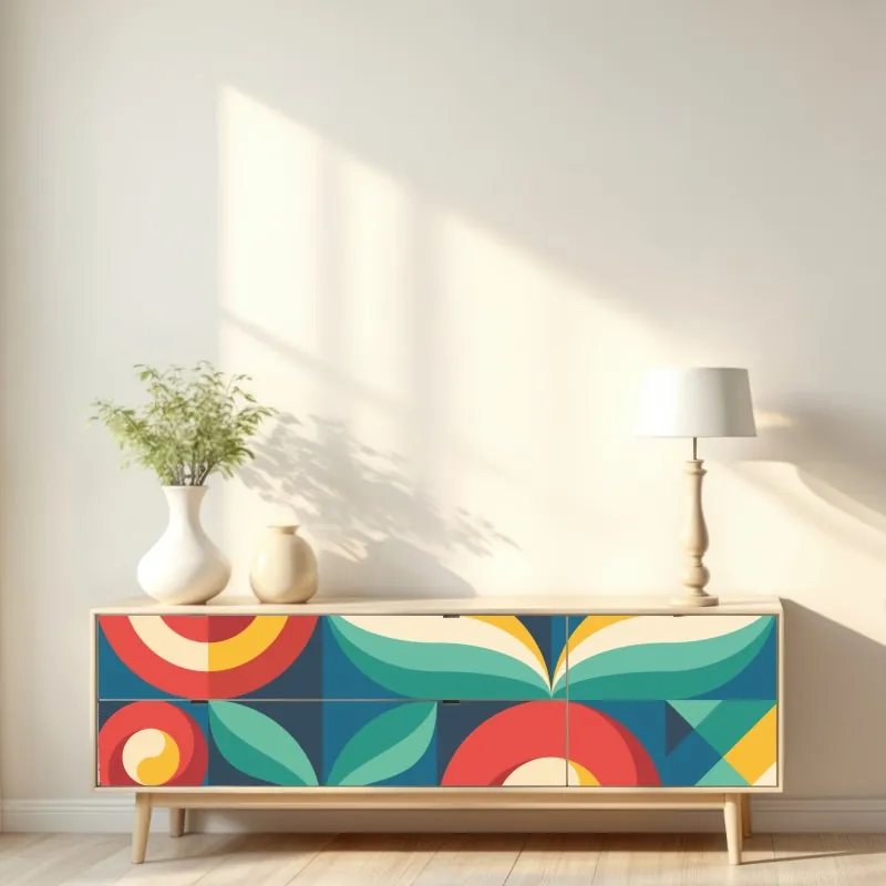 Naklejka repozycjonowalna pastelowy wzór łusek syreny – Wallissimo®