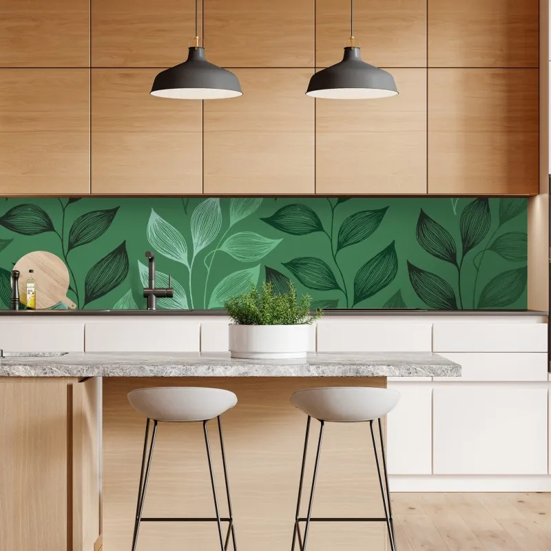 Naklejka repozycjonowalna turkusowy wzór falowy do dekoracji ścian – Wallissimo®