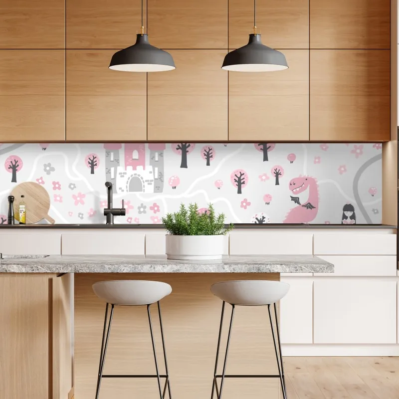 Naklejka repozycjonowalna beżowy liściasty wzór botaniczny – Wallissimo®