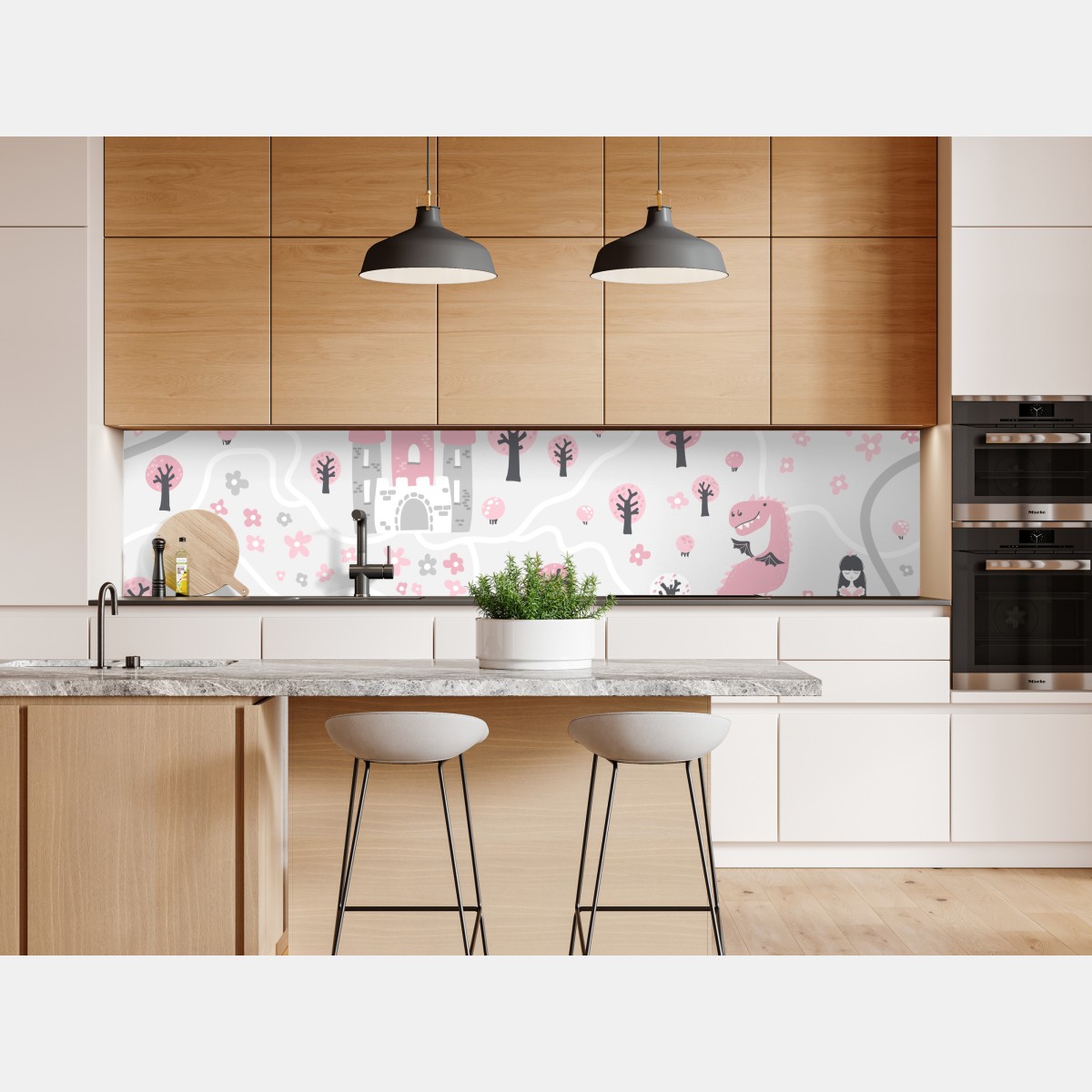 Naklejka repozycjonowalna pastelowa mapa baśniowa – Wallissimo® Naklejka repozycjonowalna pastelowa mapa baśniowa – Wallissimo®