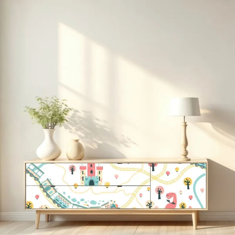 Naklejka repozycjonowalna abstrakcyjny wzór fasady architektonicznej – Wallissimo®