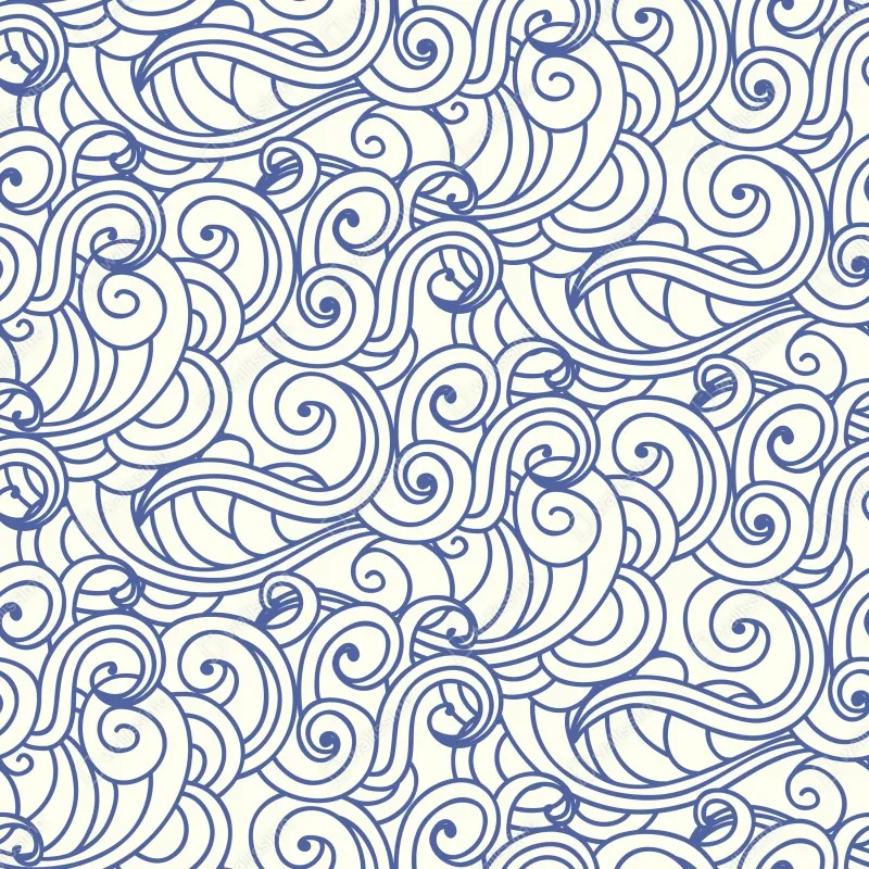 Naklejka repozycjonowalna niebieski wzór ze spiralami – Wallissimo® Naklejka repozycjonowalna niebieski wzór ze spiralami – Wallissimo®