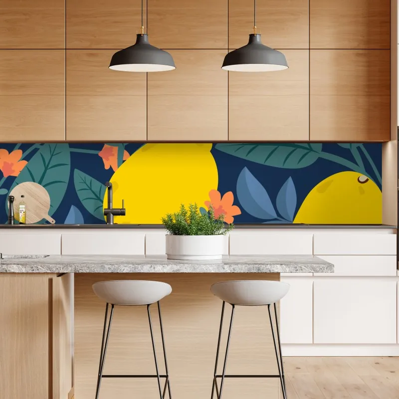 Naklejka repozycjonowalna złoty geometryczny wzór z kołami – Wallissimo®