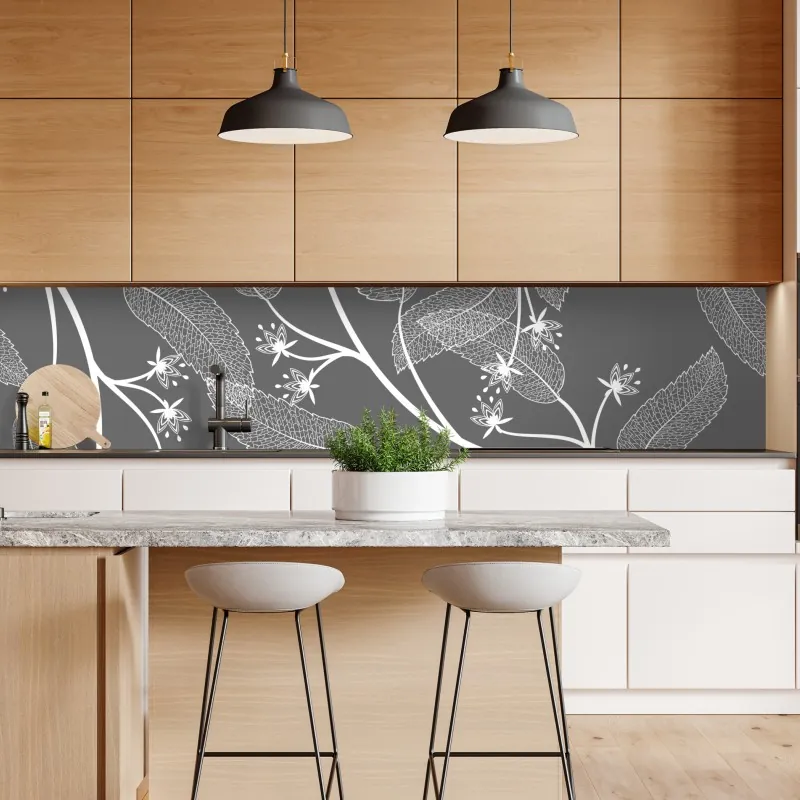 Naklejka repozycjonowalna fioletowy makro kwiat z kroplą rosy – Wallissimo®