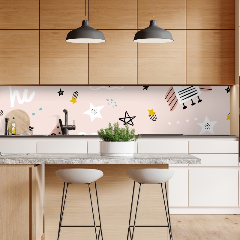 Naklejka repozycjonowalna zabawny pastelowy wzór kosmiczny dla dzieci – Wallissimo® Naklejka repozycjonowalna zabawny pastelowy wzór kosmiczny dla dzieci – Wallissimo®