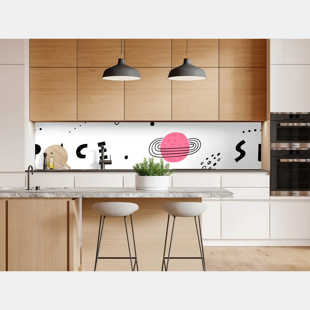 Naklejka repozycjonowalna zabawny wzór z planetami i gwiazdami – Wallissimo® Naklejka repozycjonowalna zabawny wzór z planetami i gwiazdami – Wallissimo®