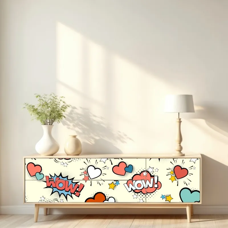 Naklejka repozycjonowalna tropikalny wzór ze strelicjami – Wallissimo®