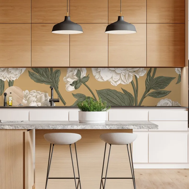 Naklejka repozycjonowalna mglisty las w odcieniach szarości – Wallissimo®