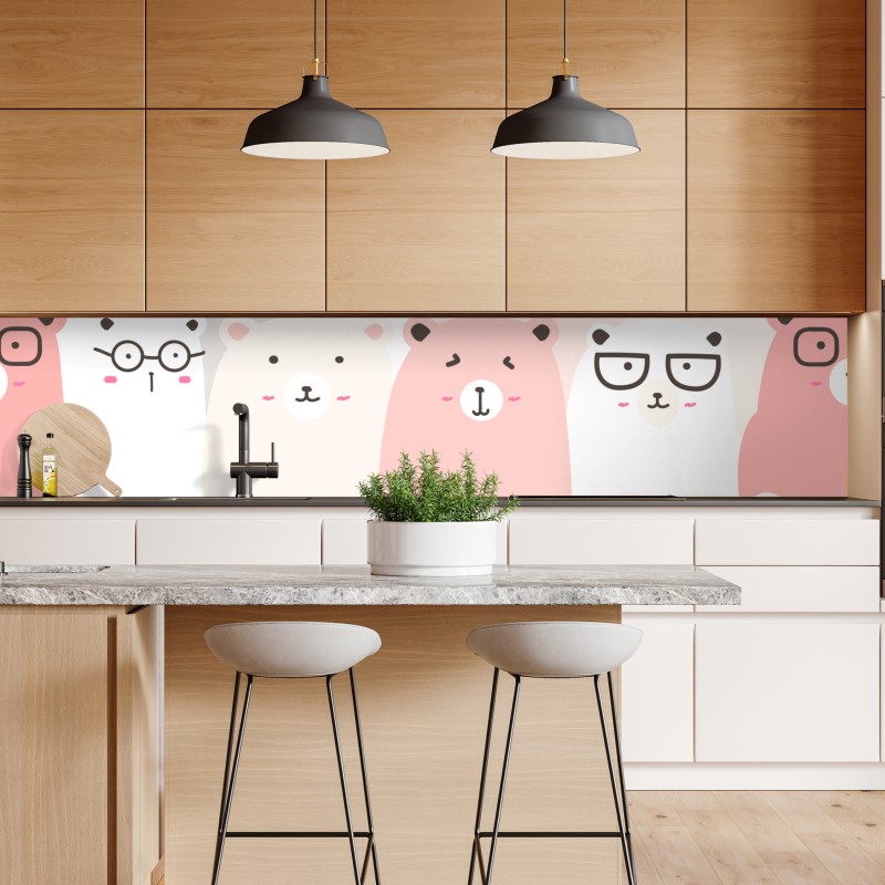 Naklejka repozycjonowalna pastelowy wzór z misiami do pokoju dziecięcego – Wallissimo® Naklejka repozycjonowalna pastelowy wzór z misiami do pokoju dziecięcego – Wallissimo®