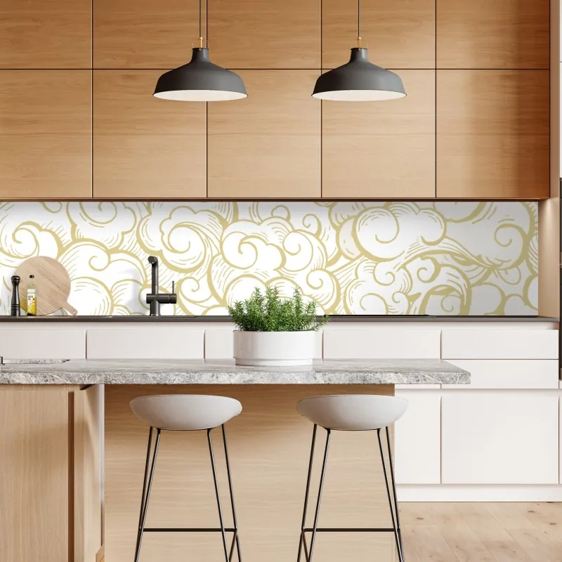 Naklejka repozycjonowalna monochromatyczny wzór łuków – Wallissimo®