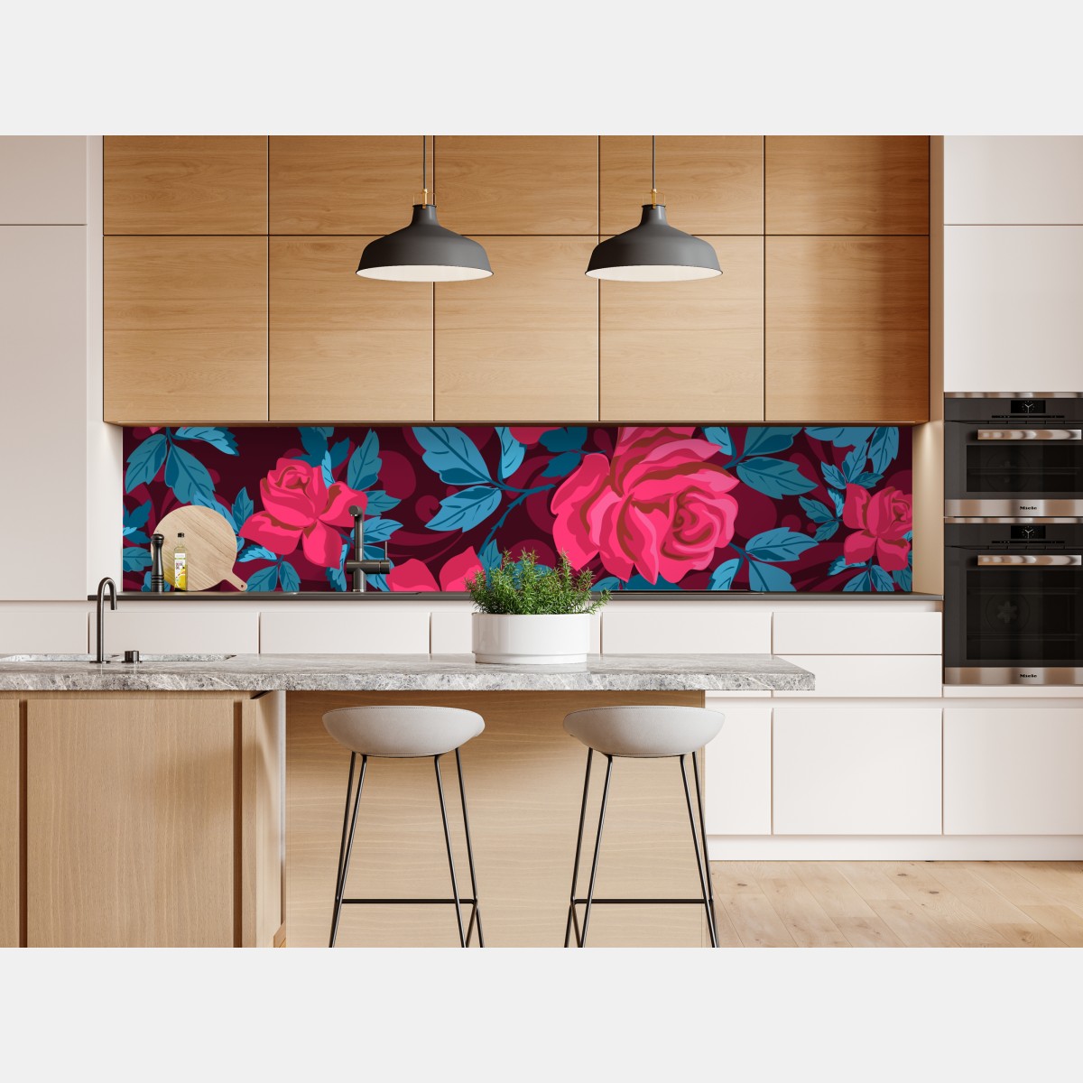 Naklejka repozycjonowalna vintage wzór różany w odcieniach różu – Wallissimo® Naklejka repozycjonowalna vintage wzór różany w odcieniach różu – Wallissimo®