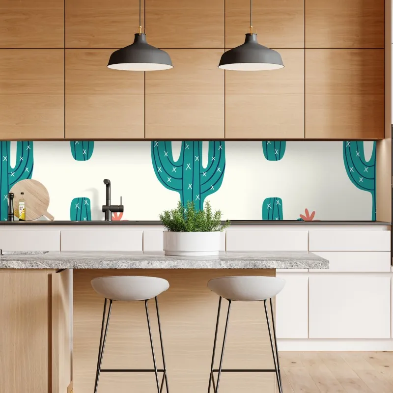 Naklejka repozycjonowalna monochromatyczny most i geometryczne linie – Wallissimo®