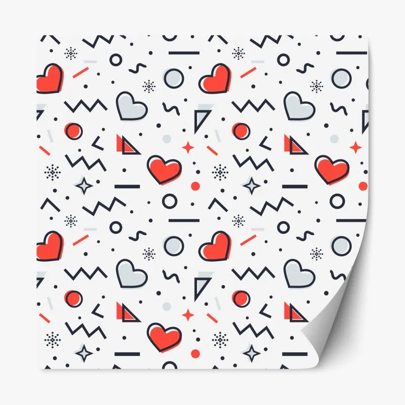 Naklejka repozycjonowalna nieskończone czerwone róże – Wallissimo®