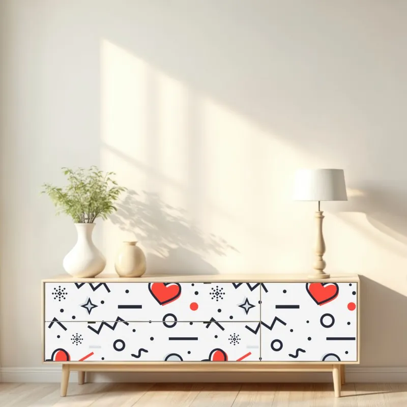 Naklejka repozycjonowalna nieskończone czerwone róże – Wallissimo®