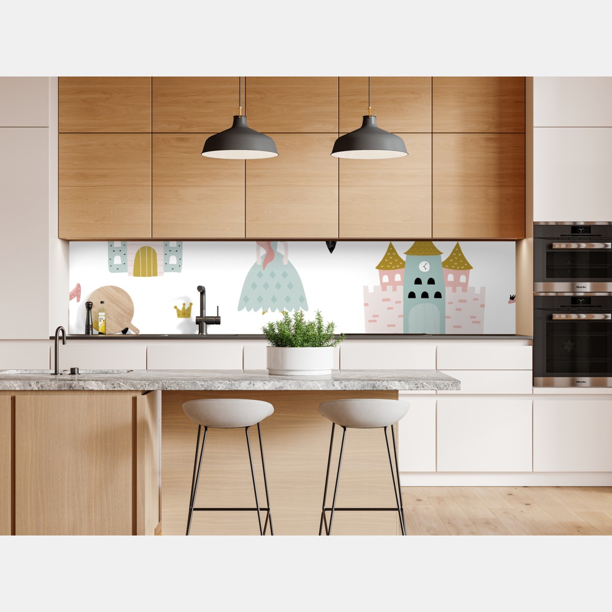 Naklejka repozycjonowalna pastelowy wzór księżniczki do pokoju dziecięcego – Wallissimo® Naklejka repozycjonowalna pastelowy wzór księżniczki do pokoju dziecięcego – Wallissimo®