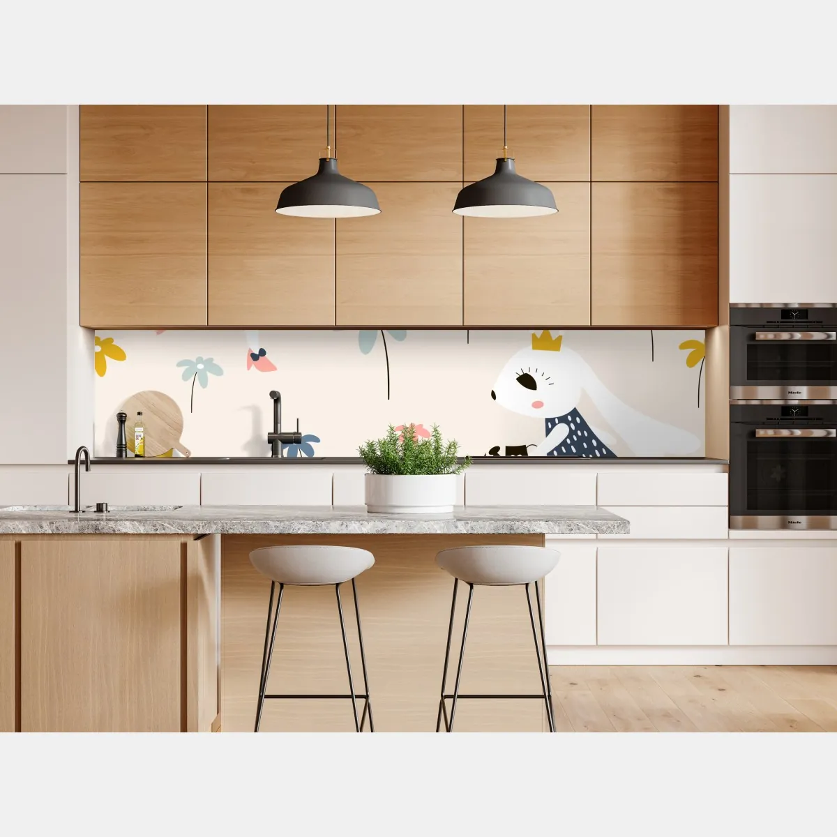 Naklejka repozycjonowalna mała króliczka księżniczka wzór – Wallissimo® Naklejka repozycjonowalna mała króliczka księżniczka wzór – Wallissimo®