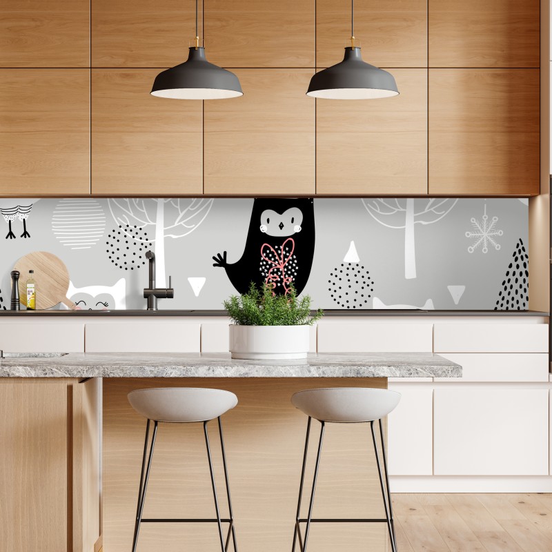 Naklejka repozycjonowalna skandynawski wzór z sówkami do pokoju dziecięcego – Wallissimo® Naklejka repozycjonowalna skandynawski wzór z sówkami do pokoju dziecięcego – Wallissimo®