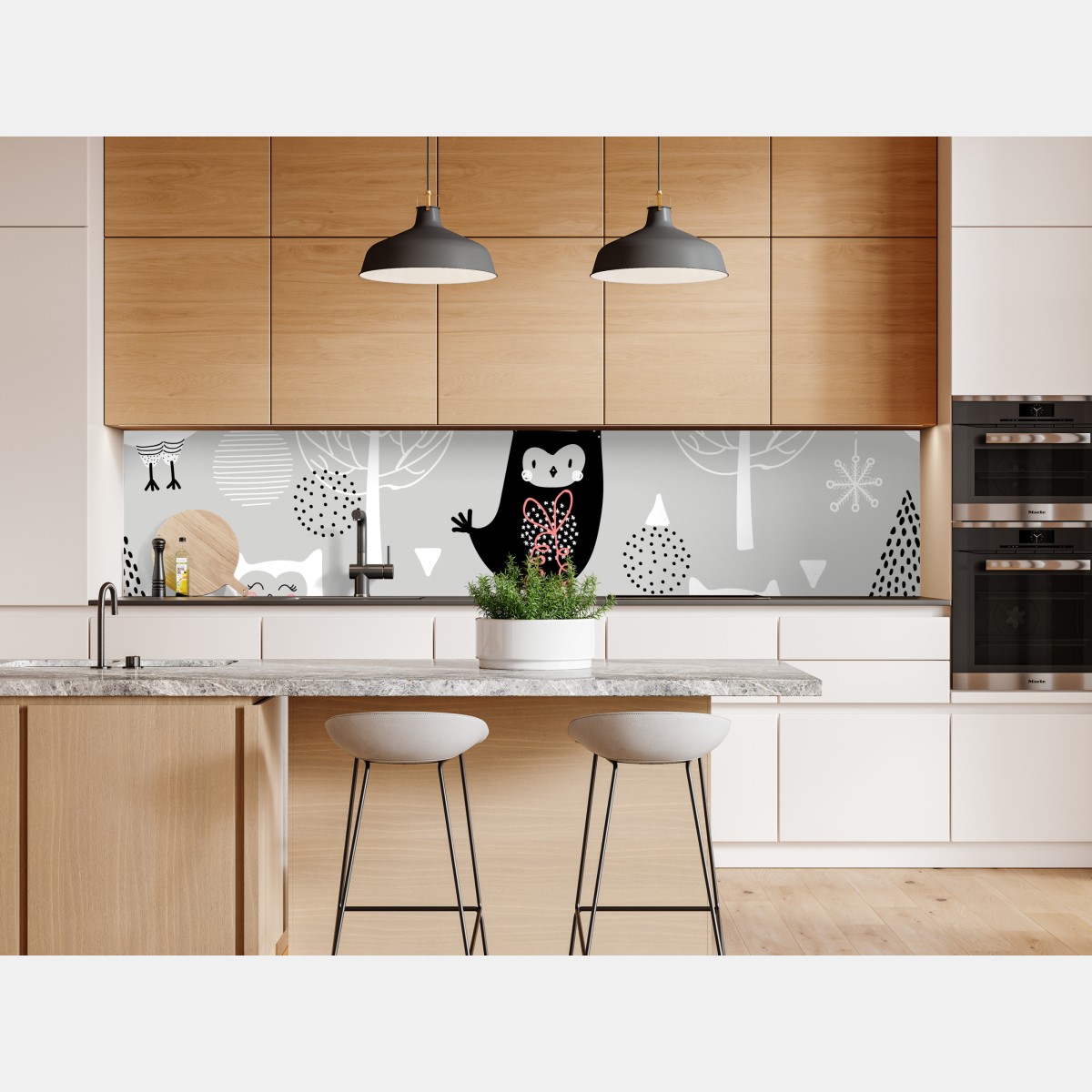 Naklejka repozycjonowalna skandynawski wzór z sówkami do pokoju dziecięcego – Wallissimo® Naklejka repozycjonowalna skandynawski wzór z sówkami do pokoju dziecięcego – Wallissimo®