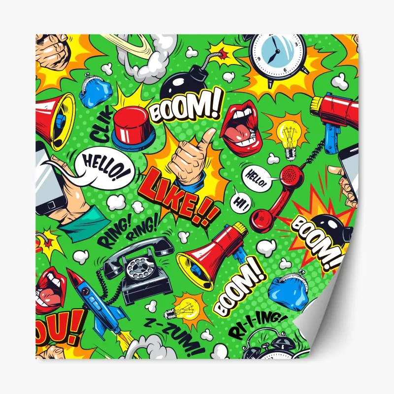 Naklejka repozycjonowalna zachód słońca nad Palm Jumeirah widok z lotu ptaka – Wallissimo®