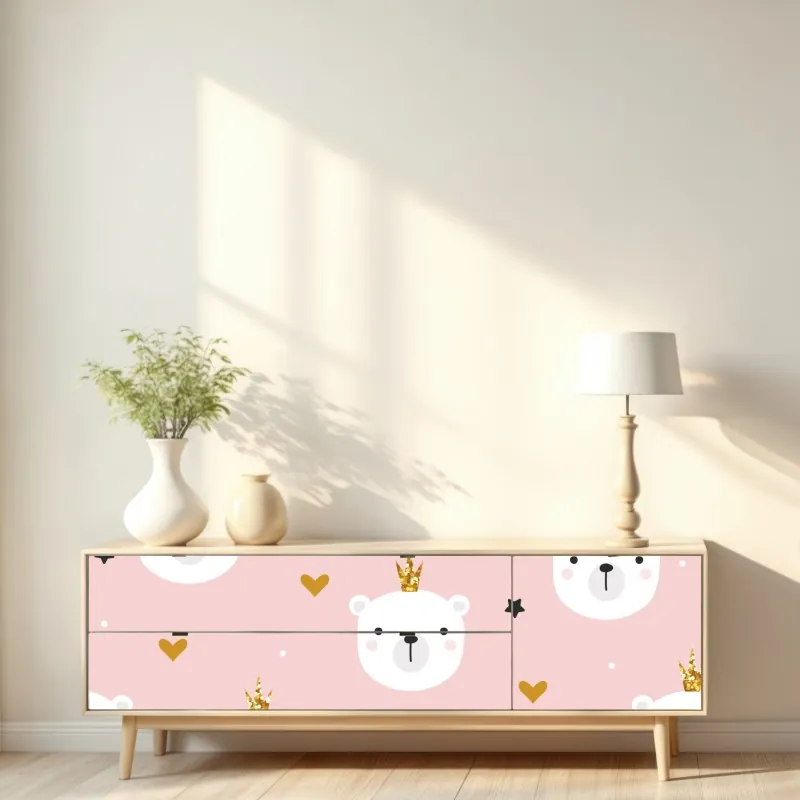 Naklejka repozycjonowalna słoneczna Santorini nadmorska wioska – Wallissimo®