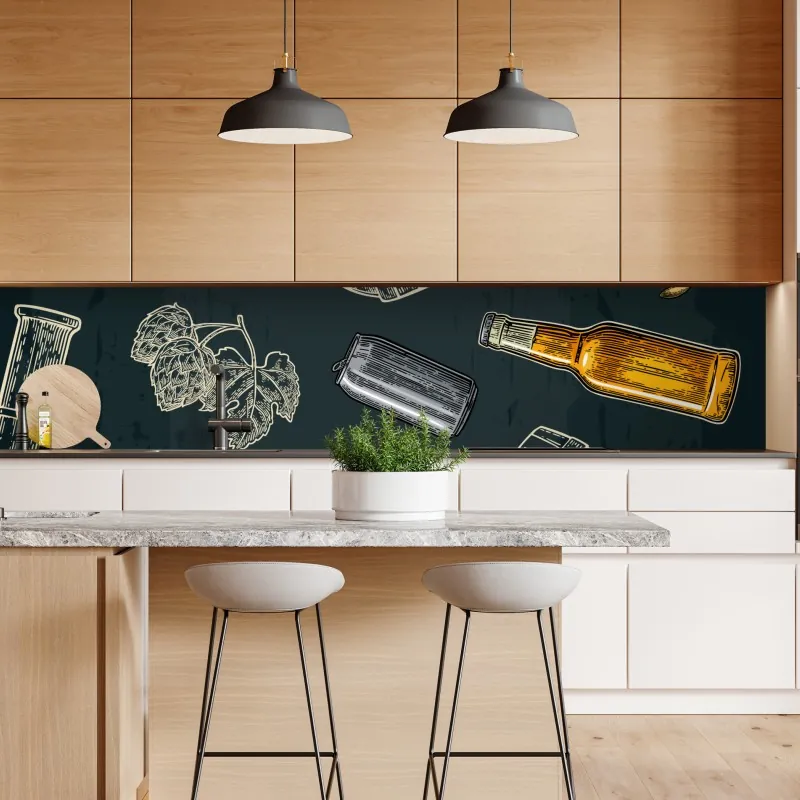 Naklejka repozycjonowalna elegancki beżowy wzór damask – Wallissimo®