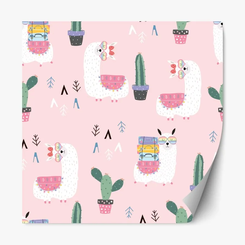 Naklejka repozycjonowalna pastelowy botaniczny wzór abstrakcyjny – Wallissimo®