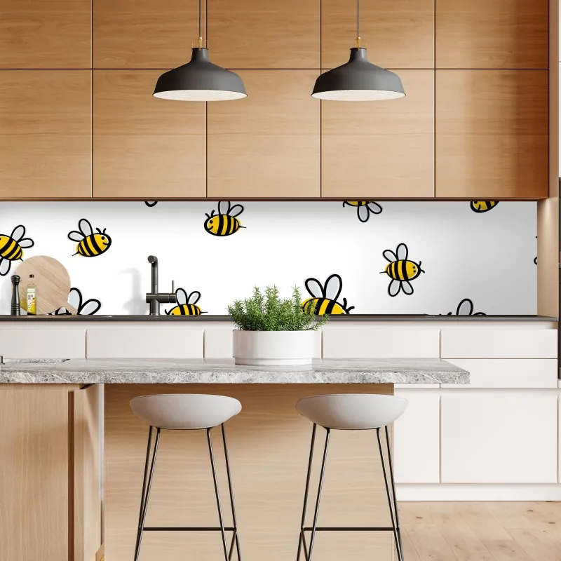 Naklejka repozycjonowalna złoty wzór liści na czarnym tle – Wallissimo®