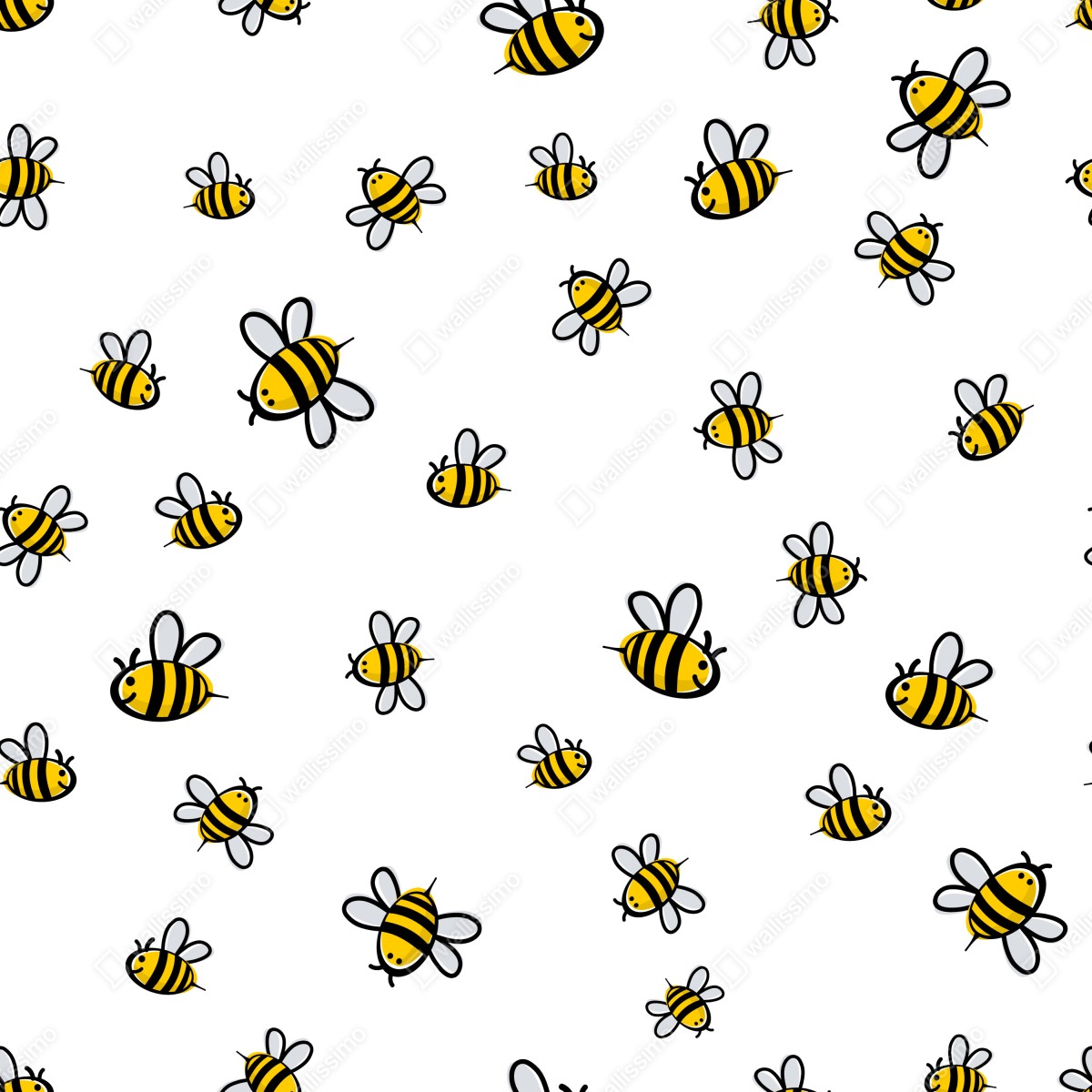Naklejka repozycjonowalna wesoły wzór z pszczołami do pokoju dziecięcego – Wallissimo® Naklejka repozycjonowalna wesoły wzór z pszczołami do pokoju dziecięcego – Wallissimo®