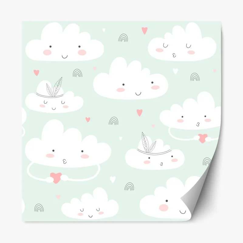 Naklejka repozycjonowalna różowa cukierkowa spirala – Wallissimo®