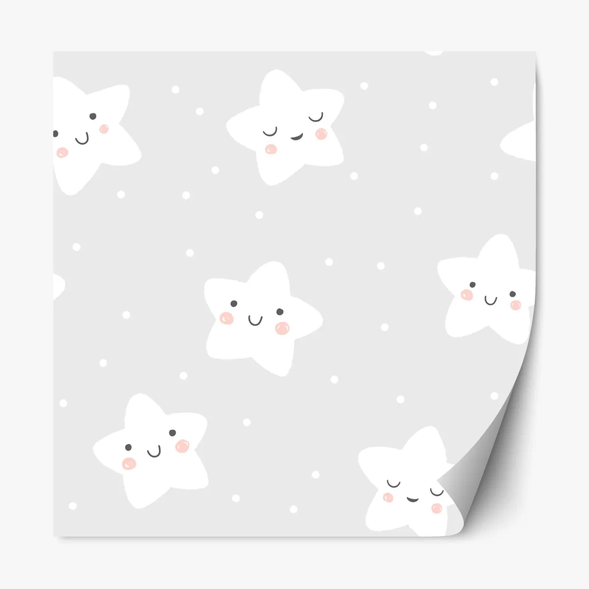 Naklejka repozycjonowalna urocze uśmiechnięte gwiazdki do pokoju dziecięcego – Wallissimo® Naklejka repozycjonowalna urocze uśmiechnięte gwiazdki do pokoju dziecięcego – Wallissimo®