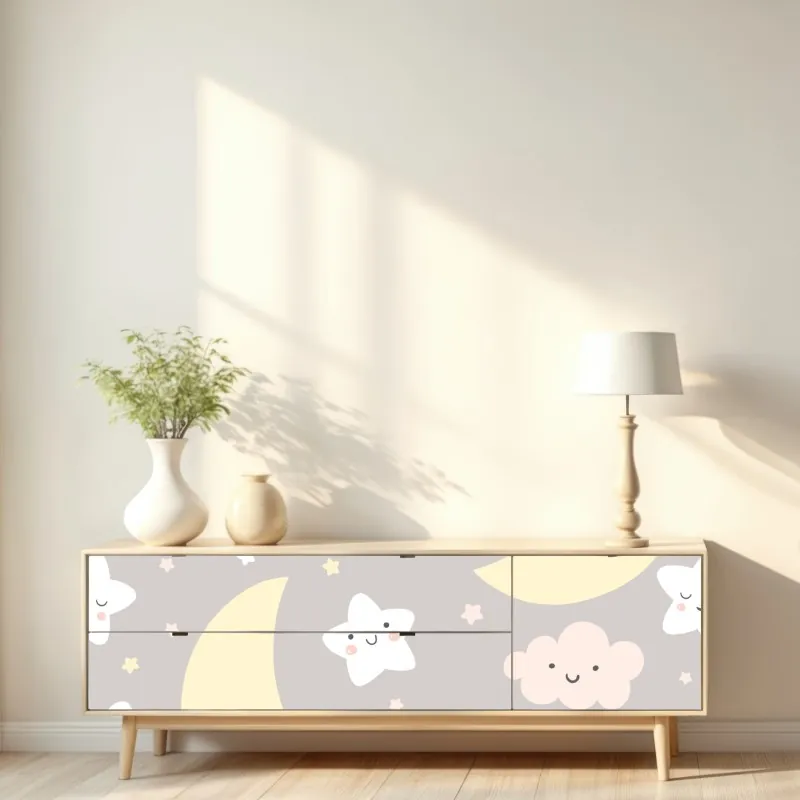 Naklejka repozycjonowalna botaniczny wzór z cytrynami – Wallissimo®