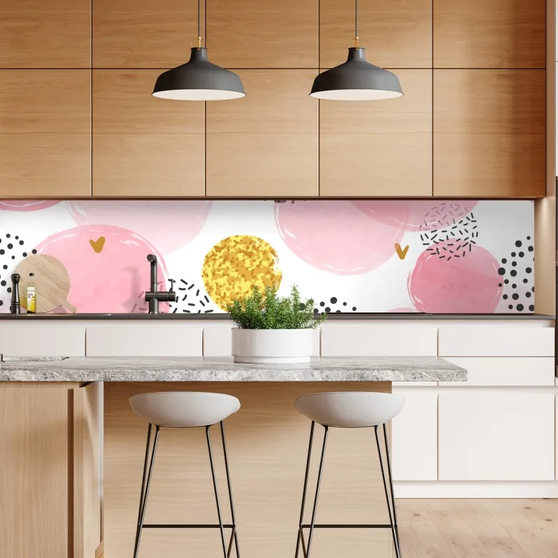 Naklejka repozycjonowalna turkusowy geometryczny motyw łezki – Wallissimo®