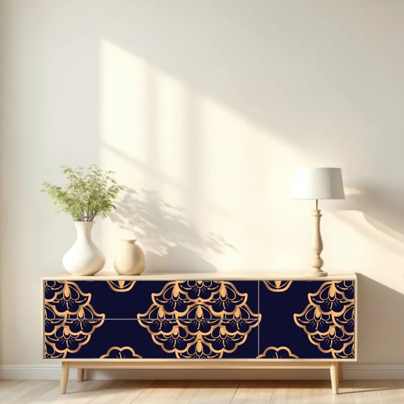 Naklejka repozycjonowalna tropikalne akwarelowe orchidee i liście palmowe – Wallissimo®