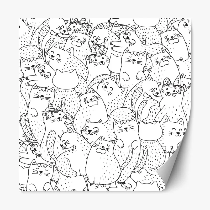 Naklejka repozycjonowalna odważne czerwone geometryczne bloki – Wallissimo®