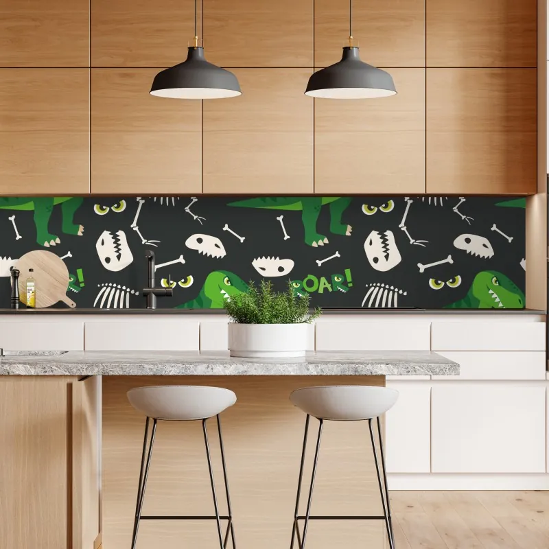 Naklejka repozycjonowalna tropikalny wzór z różowym flamingiem i różami – Wallissimo®