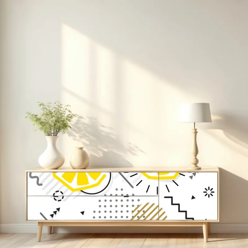 Naklejka repozycjonowalna słoneczna uliczka nad morzem z widokiem na zatokę – Wallissimo®